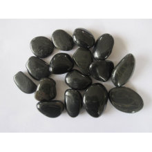 black polished nature river stone